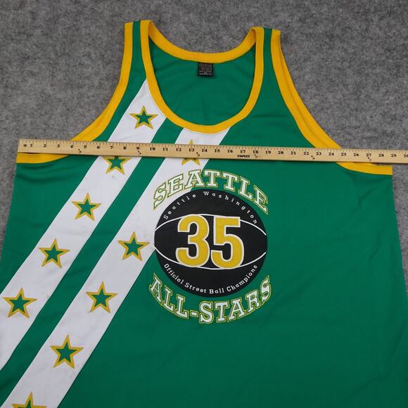 Vintage Seattle Allstars Jersey Mens 52 XL Official Street Ball Champions Green - Picture 5 of 13